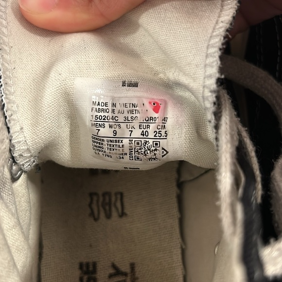 Comme des garçons Converse Chuck Taylor Black CDG - Picture 8 of 10